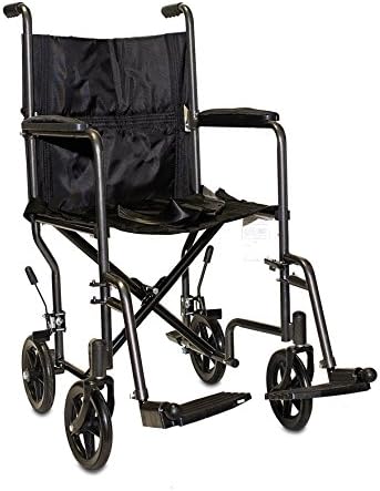 Economy Steel Transport Chair Seat Size: 19" W x 16" D