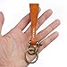 Leather Keychain Leather Key Ring, Cowhide Smooth Soft Classic Key Chain Fob for Man and Women by Agemore (Light Brown)