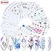 Macute Nail Stickers for Women Self-adhesive Nail Decals 40 Sheets DIY Black Flower Necklace Butterfly Animal Nail Art Stickers for Toenails and Fingernails Decor Water Transfer Paper Decorations