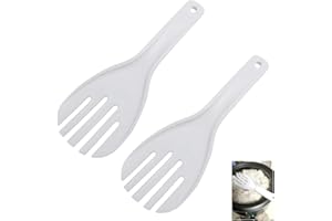 TorSor 2 Pack Rice Paddle 10'' Long Extra Large Non-Stick Serving Rice Spoon Scooper Spatula for Commercial Rice Cooker Warme