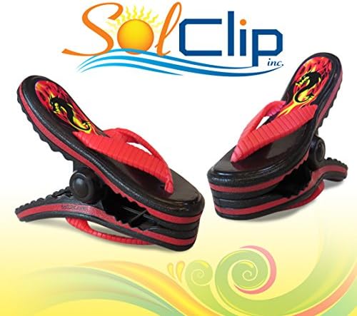 Towel clips, pegs, clamps, clothespins, épingles, pinces à serviette de plage, SolClip, Canada, Flip Flop Fire