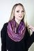 Anika Dali Festival Bliss Shimmer Infinity Scarf, Boho Loop Shawl (Purple Bliss)