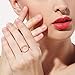 SPILOVE Serend 18k Rose Gold Plated Cubic Zirconia CZ Open Circle O Fashion Halo Ring Mothers Day Gifts, Size 8