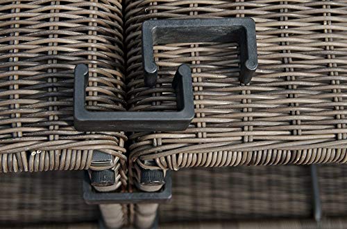 CLP Polyrattan Gartenmöbel Rundrattan-Verbindungsstück | Verbindungsklammer Gartenmöbel | Halteklammer für einzelne Elemente, Farbe:schwarz – Bild 5
