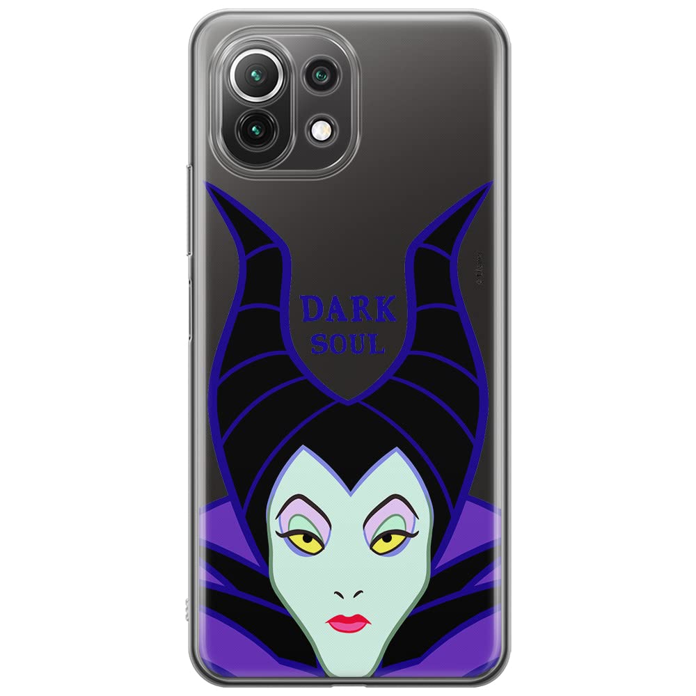 ERT GROUP mobile phone case for Xiaomi 11 Lite 4G/5G original and officially Licensed Disney pattern Maleficent 001, partially transparent — image 1
