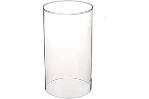 KETELAMP Hurricane Candle Holder - Open Ended Glass, Bottomless Cylindrical Glass - 3.5" x 6" (Multiple Specifications)
