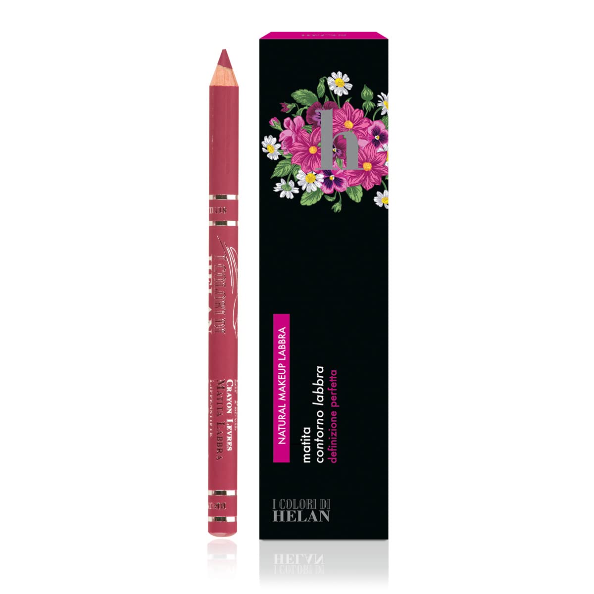 Helan I Colori - Lip Liner for Makeup & Lip Contour with Vitamin E & Coconut Oil - Bio, Vegan & Gluten Free Lip Pencil with Moisturising Action, Precise Application - Made in Italy, Rosso Tiziano