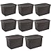 STERILITE Weave Tote 17 Gallon Espresso Case of 8