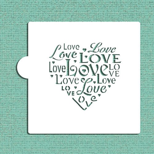 Love Saying Cookie and Craft Stencil CM044 by Designer Stencils