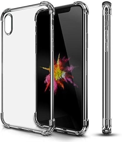 iPhone X Case [Wireless Charging Compatible] Thin Lightweight Transparent Shock Absorbing Bumper Frame Scratch Resistant Drop Protection Apple iPhone 10 (2017) Crystal Clear