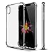 iPhone X Case [Wireless Charging Compatible] Thin Lightweight Transparent Shock Absorbing Bumper Frame Scratch Resistant Drop Protection Apple iPhone 10 (2017) Crystal Clear