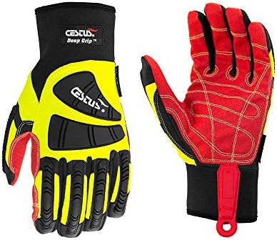 Cestus Pro Series Deep Grip Oil Resistant Impact Glove, Work, Cut Resistant, X-Large, Orange (Pack of 1 Pair)