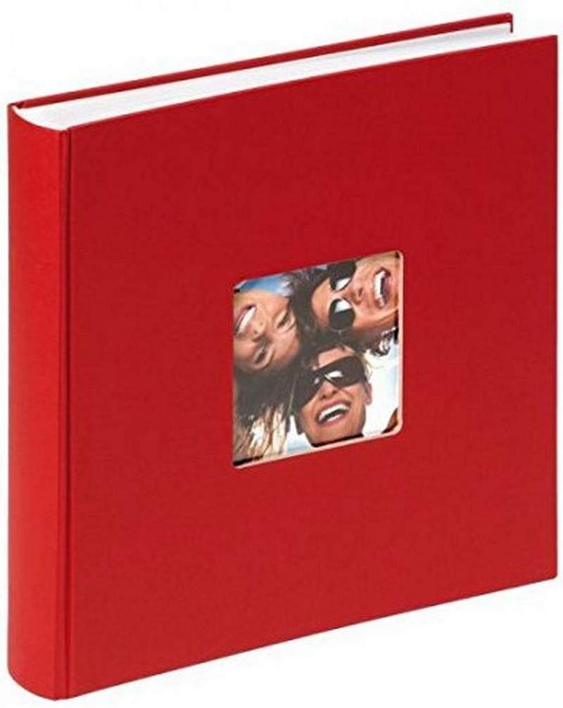 walther design Photo Album Red 30 x 30 cm with Cover Punching, Fun FA-208-R