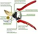 GARDEN V PRO Professional Titanium Pruning Shears Top Bypass Clippers, Secateurs, Tree Trimmer- Ergonomic Gardening Hand Tool, Effortless Branch Cutting, Safety Lock + Razor Sharp Blade & Springthumb 2