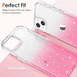 Hython Case for iPhone 15 Plus Case Glitter, Cute
