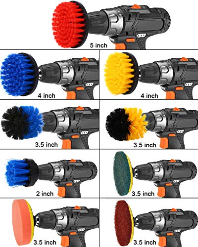 image for 15Piece All Purpose Power Scrubber Cleaning Kit, LAMPTOP Drill Brush A