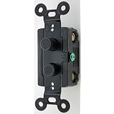Classic Accents Single Pole Black Button Antique Push Button Light Switch