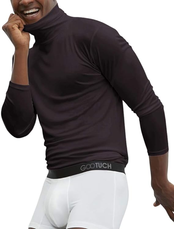 Achenaggg Men's Turtleneck Regular Fit Undershirts
