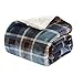 MERRYLIFE Plaid Sherpa Throw Blanket for Couch | Ultra-Plush Decorative Soft Colorful | Plush Travel Chair Blanket Throws(60