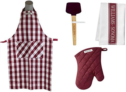 Williams Sonoma Chef Apparel w/ Cooking Essentials (Burgundy) And Spatula