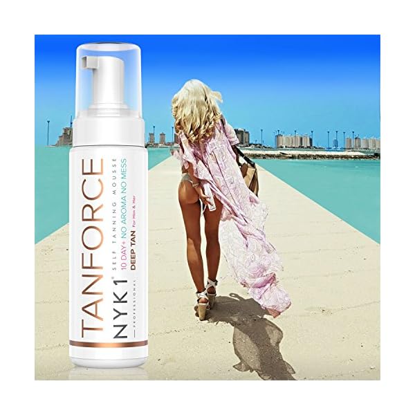AWARD-WINNING-BEST-Fake-Tan-250ml-Self-TAN-FORCE-Skinny-Tan-Natural-Look-Face-Tan-and-Body-Self-Bake-Tan-Invisible-Tanning-Foam-TanForce-Mousse-Developing-Sands-Australian-Dark-Brown-St-Gold-Bronzer NYK1 TanForce Fake Tan Mousse (250ml) AWARD WINNING Self Tan Natural Look Gradual Tan Self Tanning Lotion For Face And…
