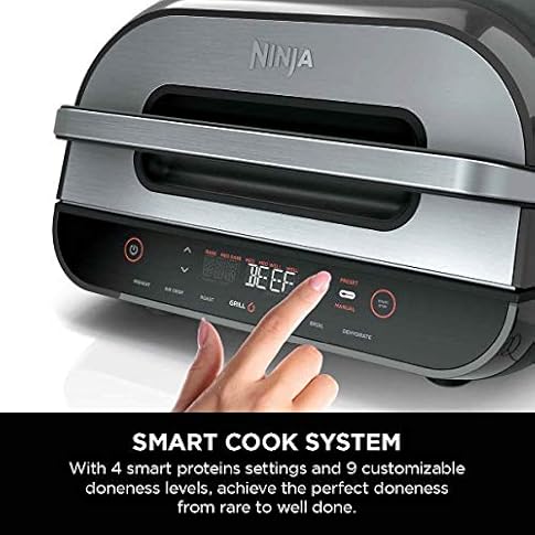 Ninja FG551 Foodi Smart XL 6-in-1 Indoor Grill with 4-Quart Air Fryer