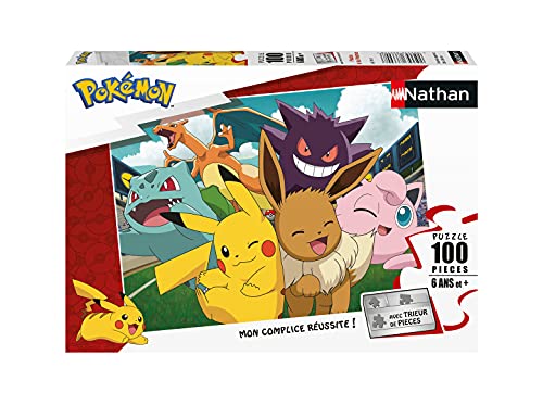 - Puzle Infantil - 100 Piezas - Pikachu y los Pokémon - Niña o niño a Partir de 6 años - Puzle Cartón Grueso y Duradero - Animado - 86774