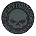 Harley-Davidson Black Willie G Skull Emblem Patch, LG 8 x 8 inch EM1048804