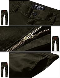 Match Mens Slim-Tapered Flat-Front Casual Pants