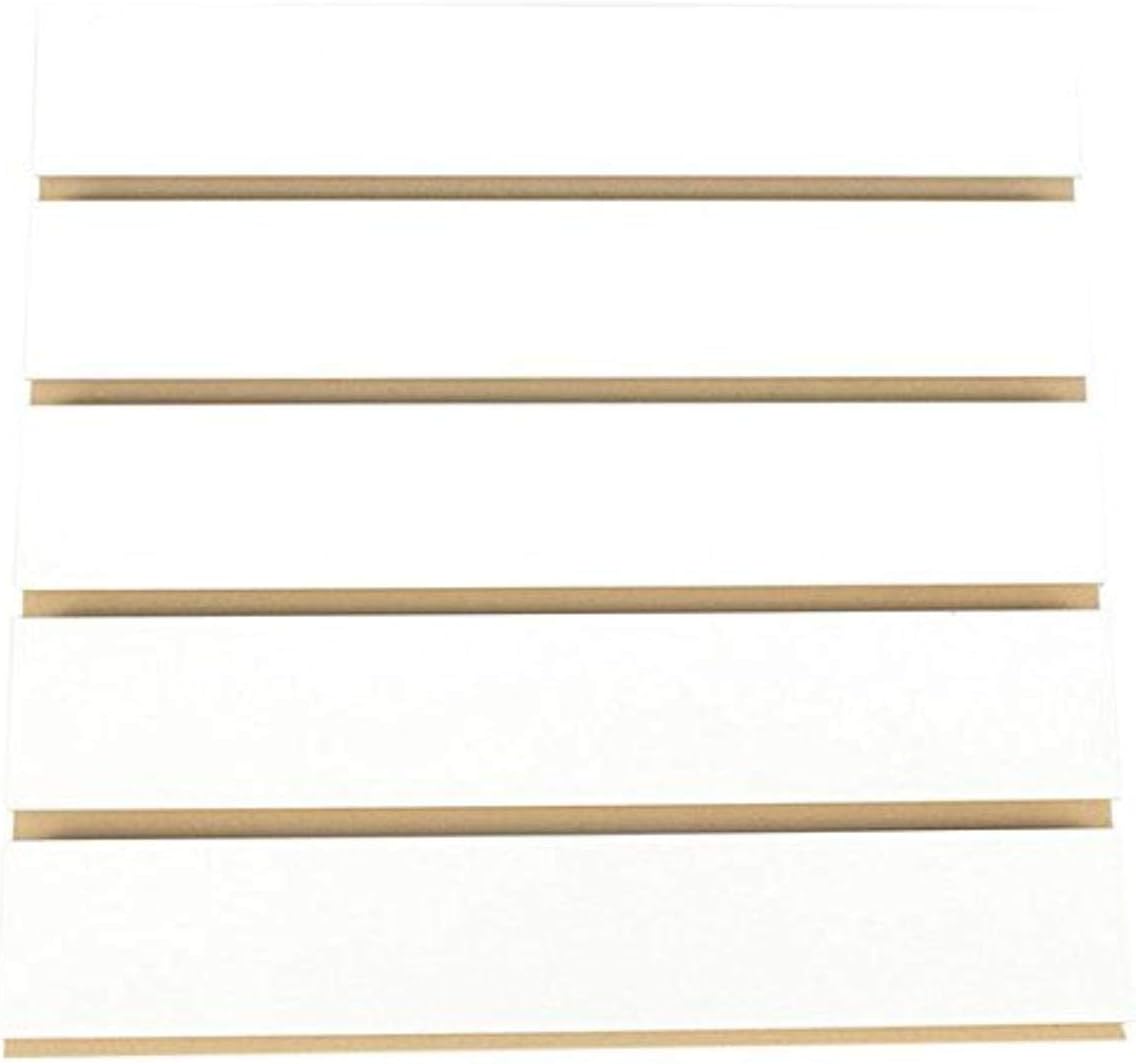 KC Store Fixtures A01104 Slatwall Melamine, 4' x 8' x 3" Oc, White (Pack of 5)