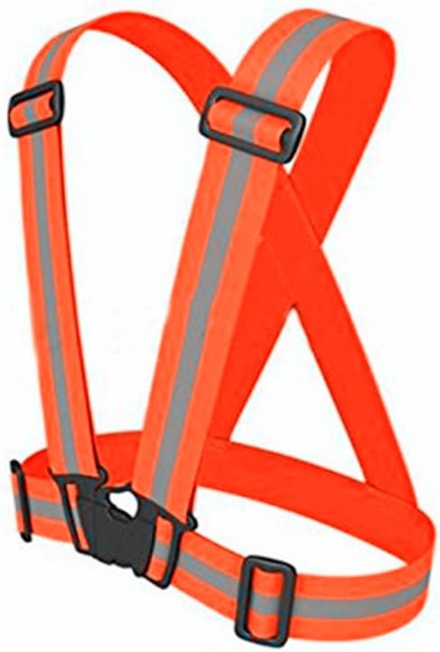 RICHELE Kids Reflective Safety Vest, Lightweight Adjustable High Visibility Reflective Belt Vest for Child, Night Running Walking Jogging Cycling Riding