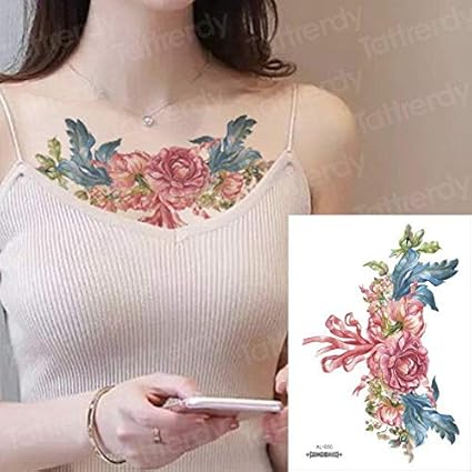 Hxman 5pcs Sous La Poitrine Tatouage Fleur De Lotus Bijoux