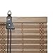 ALEKO BBL39X64BR Light Brown Bamboo Roman Wooden Indoor Roll Up Window Blinds Light Filtering Shades Privacy Drape 39 X 64 Inches