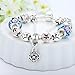 Presentski Fashion Charm Bracelet for Teen Girls and Women with Flower Themed Star Charms