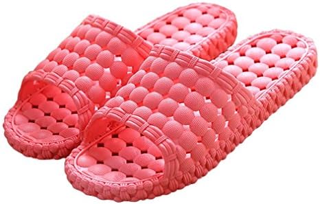 Matari Womens Mens Indoor Bathroom Shower Solid Slide-on Slippers Poolside Shoes (6.5-7.5 B(M) Women, Watermelon Red)
