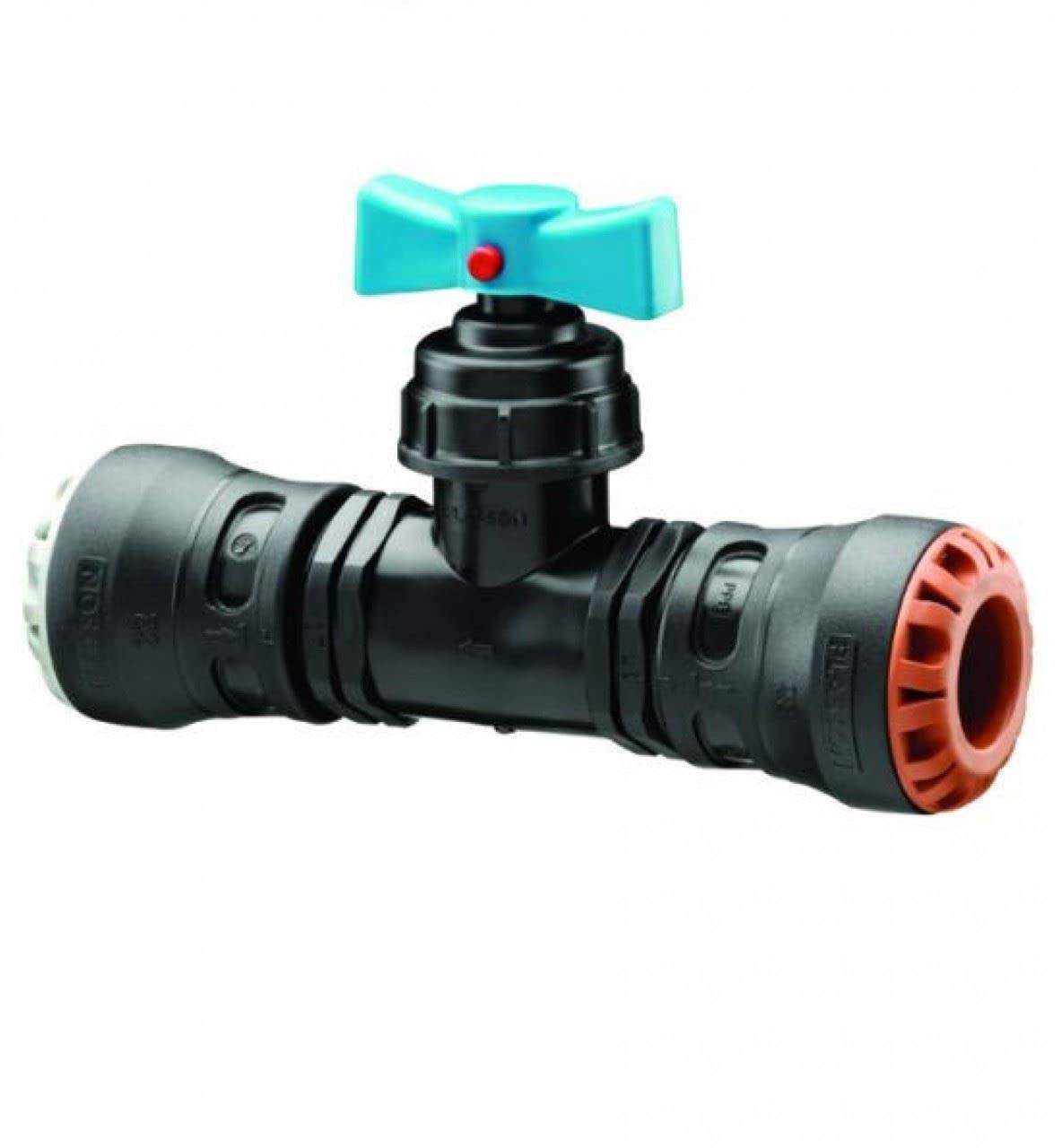 MDPE Pipe Fitting Push-Fit Stop Tap PE x Copper 25mm X 22mm