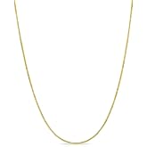GOLDPAR 14k Yellow Gold Solid Box Chain Necklace for Women Jewelry with Lobster Clasp