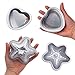 MelonBoat Set of 4 Aluminum Metal Bath Bomb Molds Fizzies, Bath Salts, Cupcake Baking Mold, Soap Molds Shapes Kit, Kids DIY Homemade Art Supplies