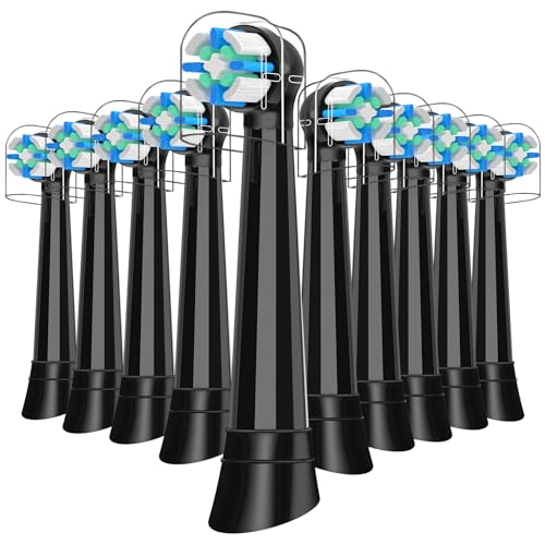 10PCS Toothbrush Replacement Heads Compatible with Oral B iO 10 9 8 7 6 5 4 3 Series Electric Toothbrush, Compatible with Oral B iO Brush Heads,io Toothbrush Head,Black