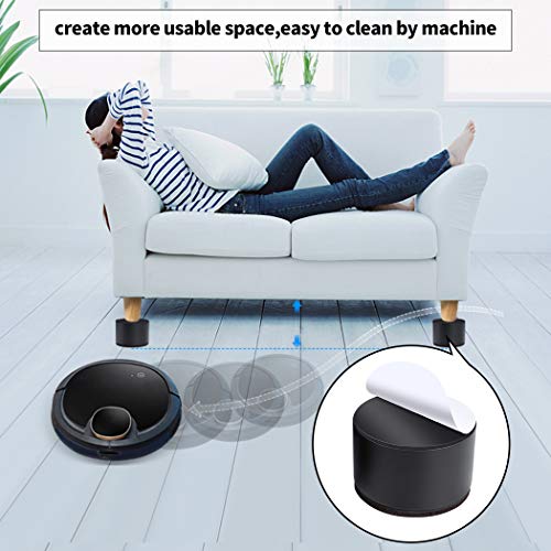 Ezprotekt 2 Inch Bed and Furniture Risers, 4 Pack Sofa Table Couch