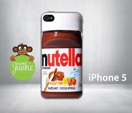 Custodia Cover Divertente Nutella Per Iphone 5 5s In Plastica Colore Nero Amazon It Elettronica
