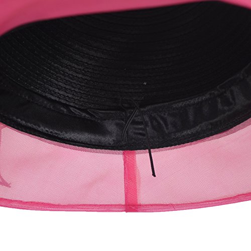 Original One Women's Cloche Bowler Hats KDC1721 for Kentucky Derby Day, Church, Wedding, Tea Party, Ascots (Peach/Black) - Thumbnail 5