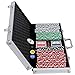 Smartxchoices 500 Poker Chips Set 11.5 Gram Dice Style Clay Casino Poker Chips w/Aluminum Case, Cards, Dices, Blind Button for Texas Holdem, Blackjack, Gambling