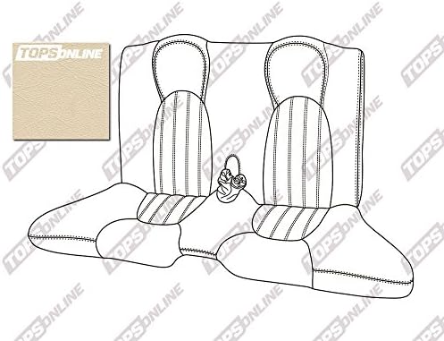TopsOnline 1997 thru 2000 Jaguar XK8 &amp; XKR Convertible Models, Replacement Leather Seat Covers, Rear Only-Original Jaguar Leather (Cream)
