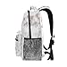 AUUXVA White Marble Rose Gold Backpack Travel School Shoulder Bag for Kids Boys Girls Women Men 11.5x8x16 in