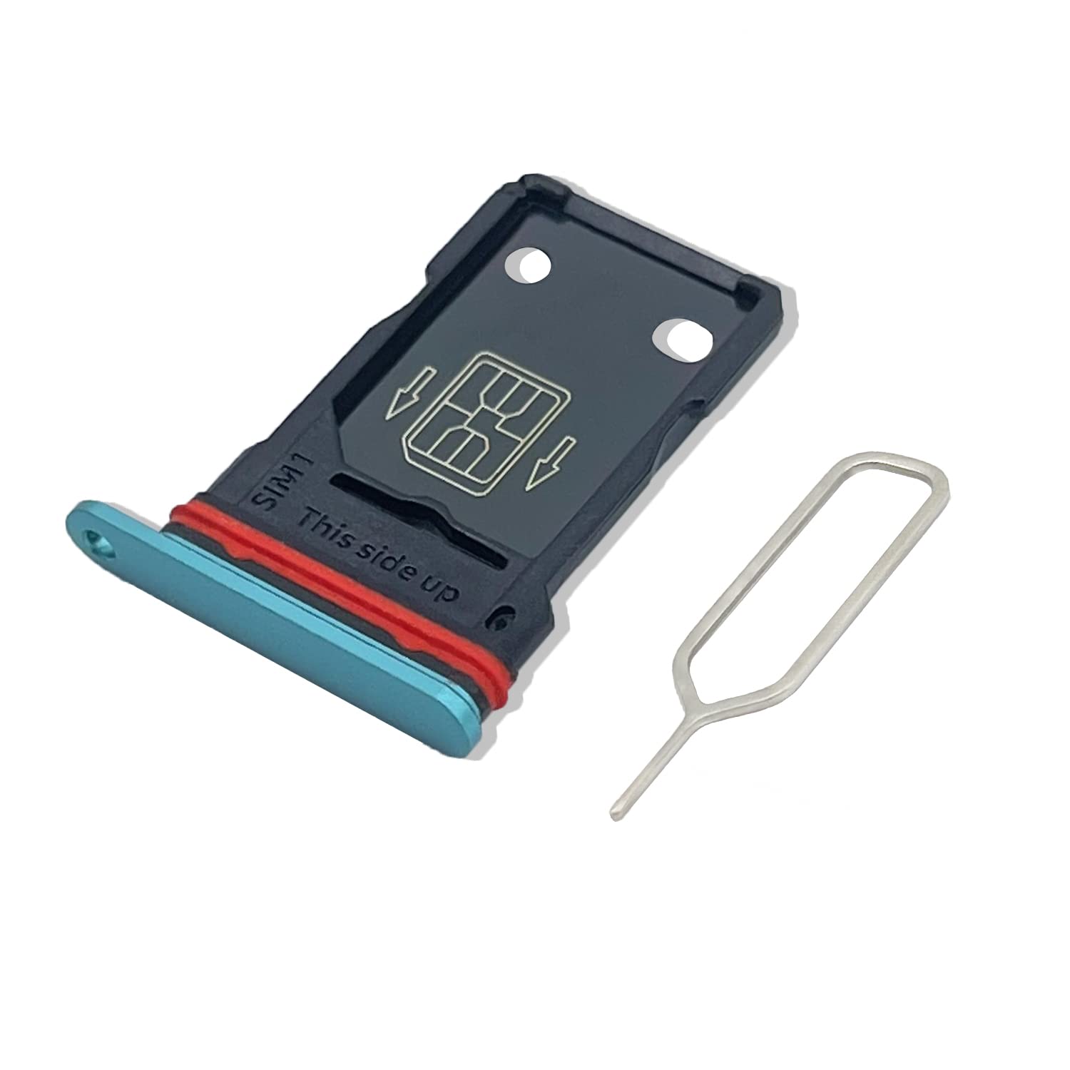 Eonpam Original DUAL SIM Card Slot Tray Holder Replacement for (Oneplus 8T) Incl SIM Pin (Green)