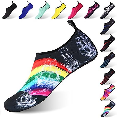 WAPIKE Women and Men Water Shoes Quick-Dry Aqua Socks Non-Slip for Beach Swim Yoga Exercise