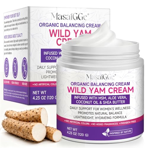 Wild Yam Cream 120g with Dong Quai for Women, Hormonal Balance Cream, Support for Menopause and Perimenopause, Hydration Against Hot Flashes and Night Sweats, Natural Wild Yam, Nourish