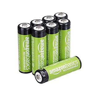 AmazonBasics AA-Batterien, wiederaufladbar, vorgeladen, 8 Stück (Aussehen kann variieren)