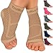 TechWare Pro Ankle Brace Compression Sleeve - Relieves Achilles Tendonitis, Joint Pain. Plantar Fasciitis Foot Sock with Arch Support Reduces Swelling & Heel Spur Pain. (Beige, S/M)